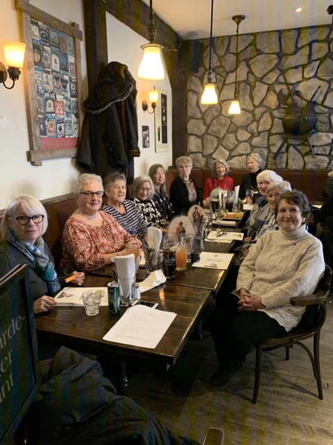 Our tables were decorated with centerpieces sporting characters from Dickens novels