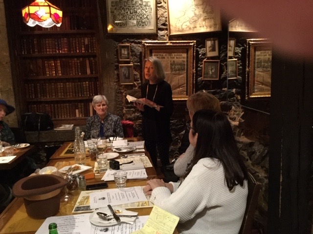 Margaret read a rousing excerpt from Nicholas Nickleby