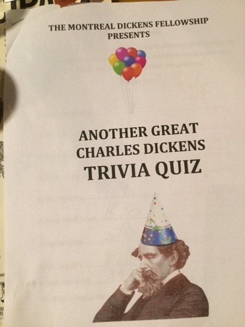 Our Dickens trivia quiz, prepared by Judith, challenged us to match 20 Dickens characters with their occupations.