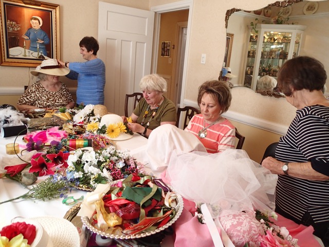 Everyone is busy creating their hats